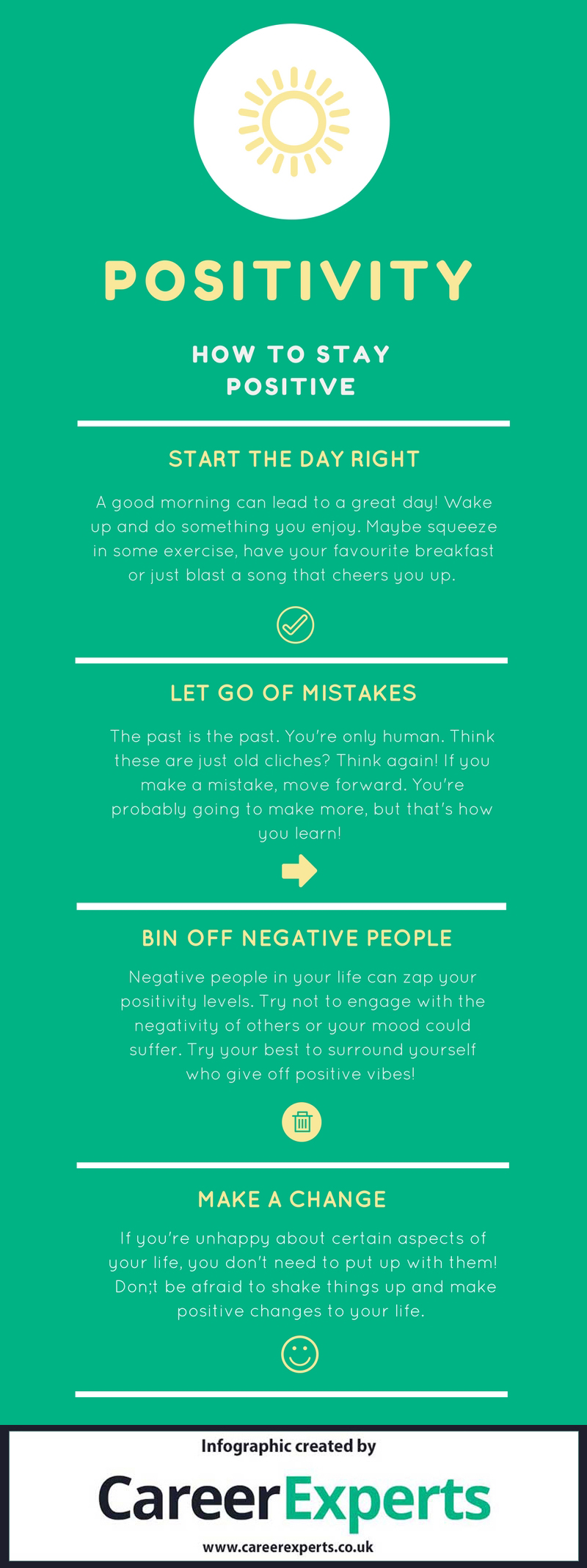 how to stay positive infographic